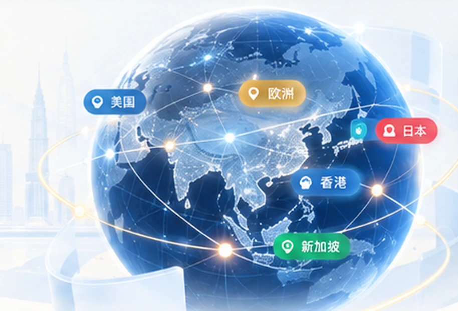 全球网络节点示意图